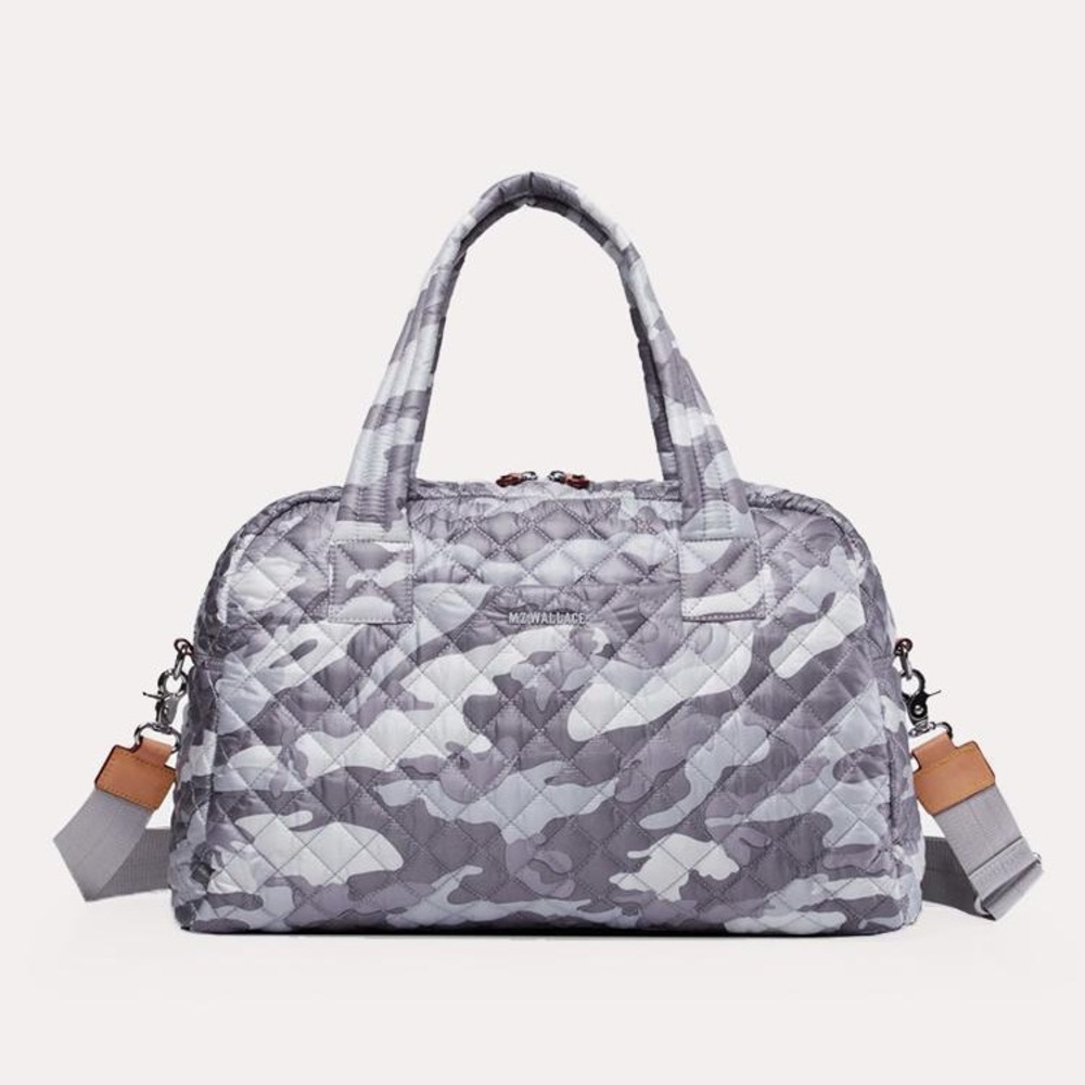 MZ Wallace Jimmy Travel Tote in Light Grey Camo like new